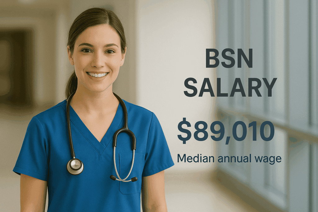 BSN-prepared nurse leading a patient care discussion in a hospital
