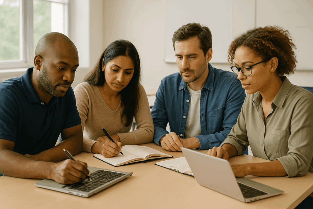 Adult students exploring nursing as a career change
